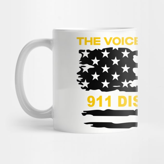 Thin Gold Line Flag for 911 Police Dispatcher and Sheriff 911 Operators by Shirts by Jamie